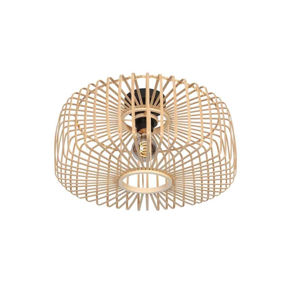 Bamboe plafondlamp Bloeba Ø 40cm