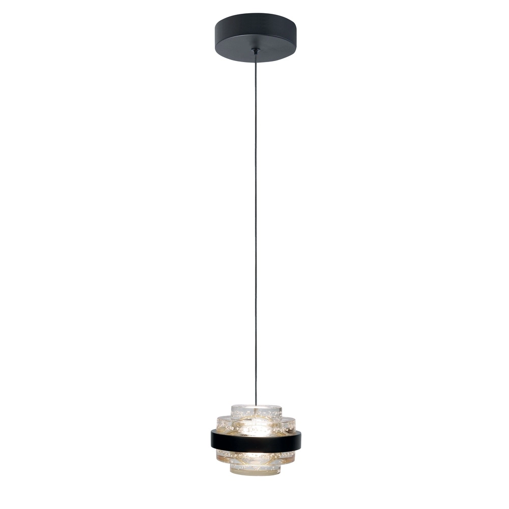 Hanglamp Dynasty zwart met helder glas
