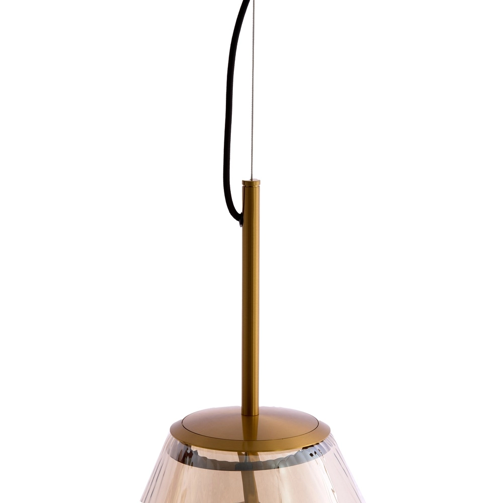Glazen hanglamp Leona Ø 40cm - amber glas Light & Living 8717807834029
