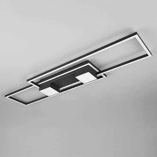 Led plafondlamp 100x28 Albany zwart Trio 4017807610291