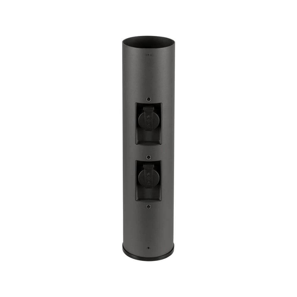 Antraciet M-Pol Pole 60 met stopcontacten SLV 4024163295765