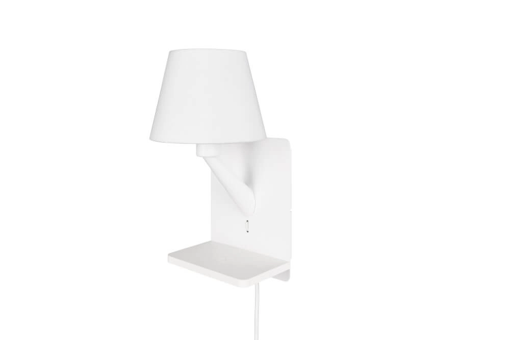 Strak nachtlampje Comfort wit - met usb Trio 4017807614756