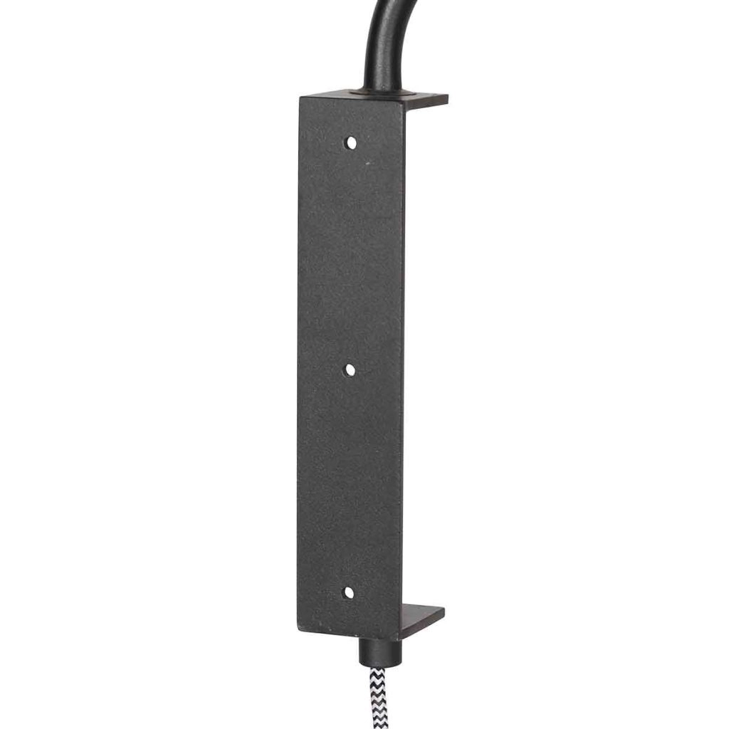 Zwarte wandlamp Bloeba met kurk kap Ø40cm Steinhauer 8712746180510