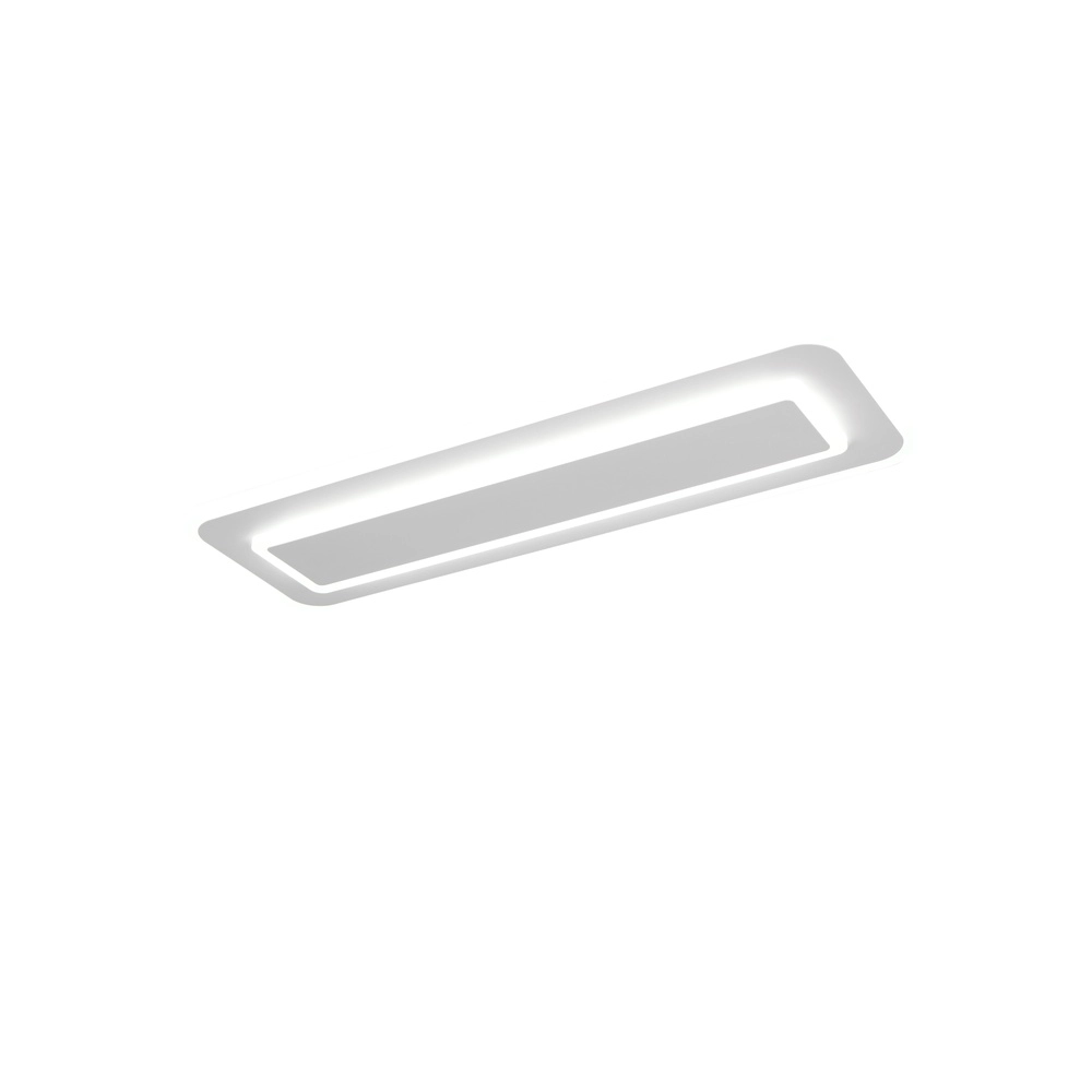Moderne plafondlamp Riva wit 60cm Trio 4017807682915