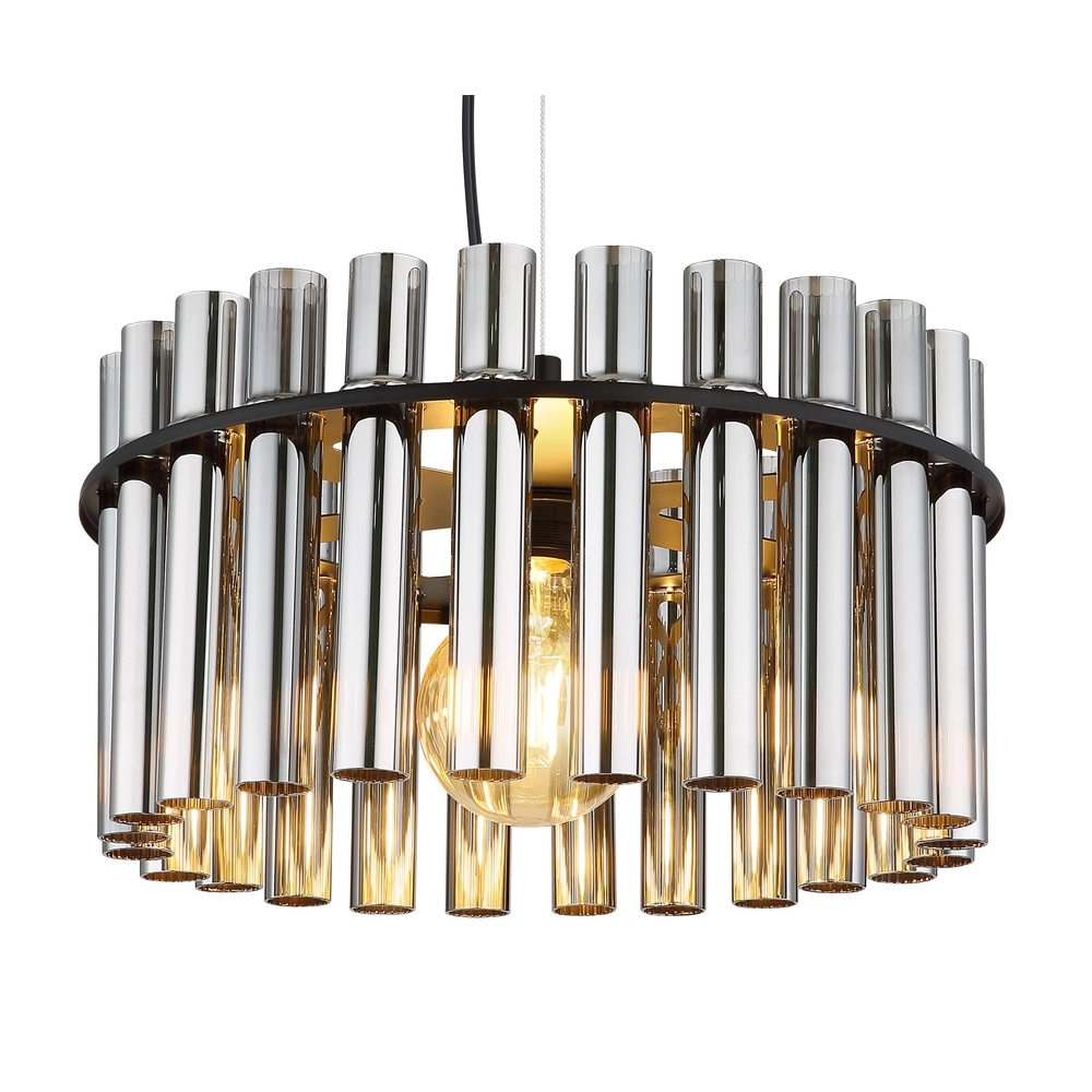 Hanglamp Gorley II zwart met glas staafjes Globo 9007371586110