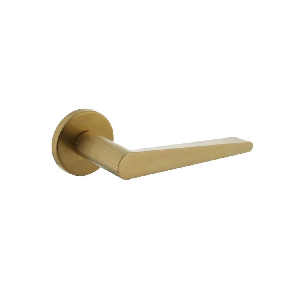 Deurklink Tiga rozet rond messing