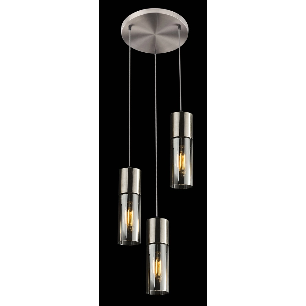 3-lichts hanglamp Annika nikkel design Globo 9007371412686