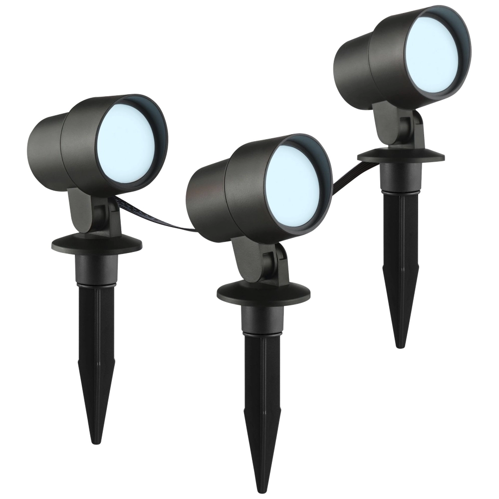 Smart prikspot set Kamara RGB - 3 stuks - met 3 meter snoer en stekker Brilliant 4004353453717