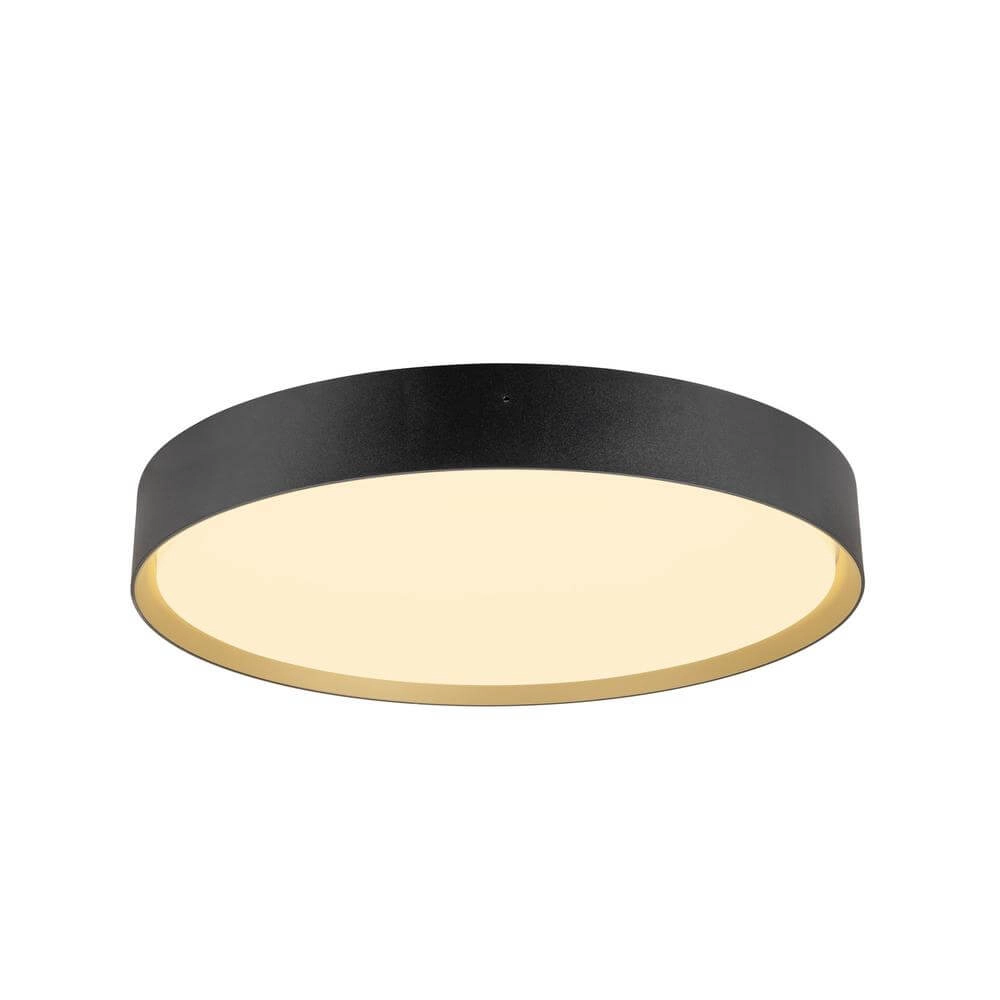 Plafondlamp Decona 42 zwart-goud Ø 42cm