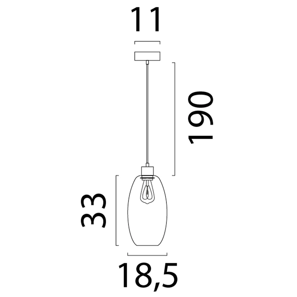 Glazen hanglamp Olive Ø 18,5cm - zand Masterlight 8718121393803