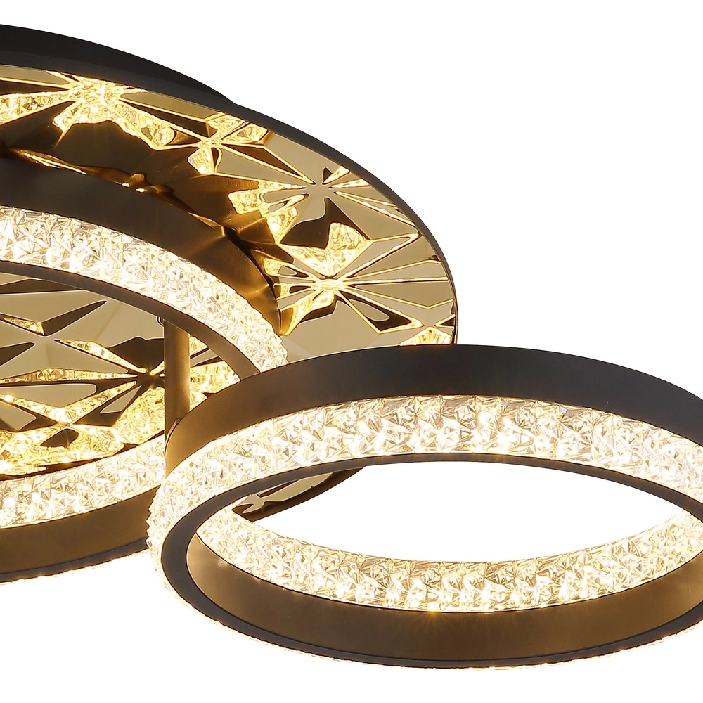 Design plafondlamp Della Ii zwart met goud Globo 9007371575190