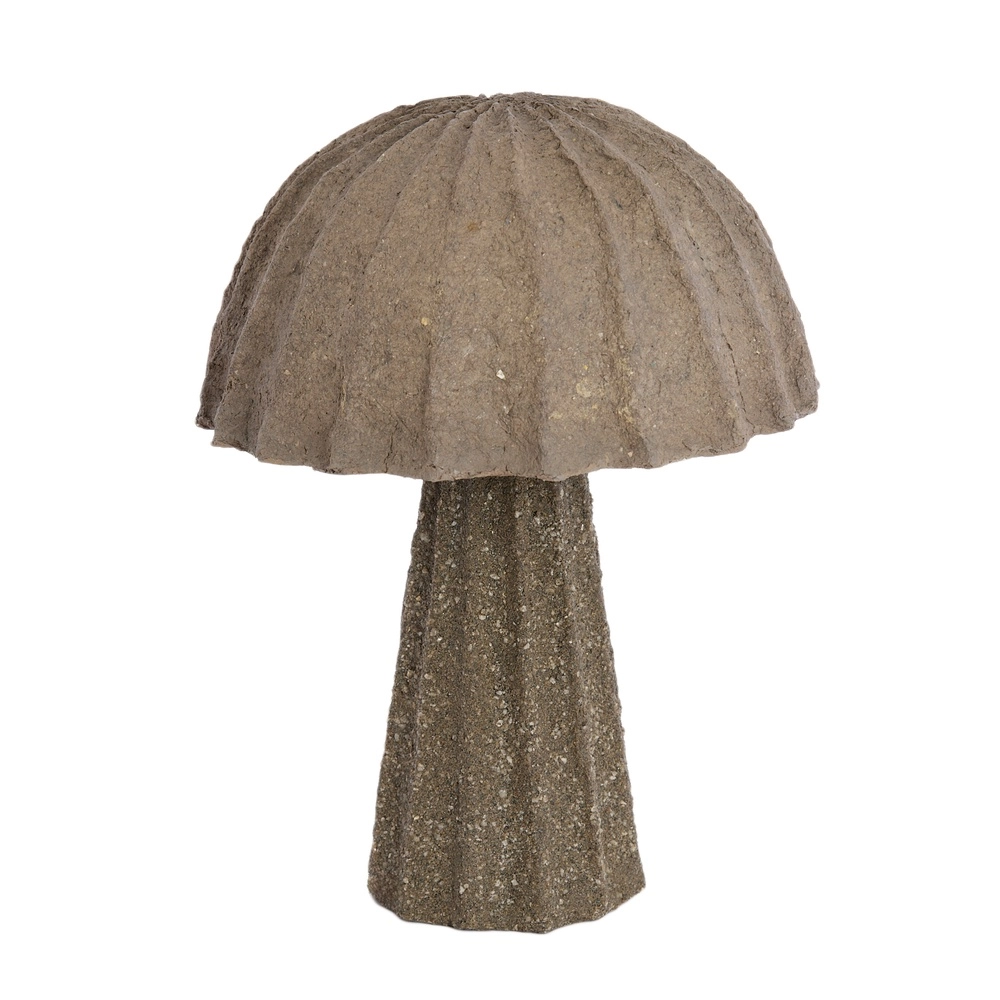 Ruwe tafellamp Christio Ø 36cm - donkergrijs