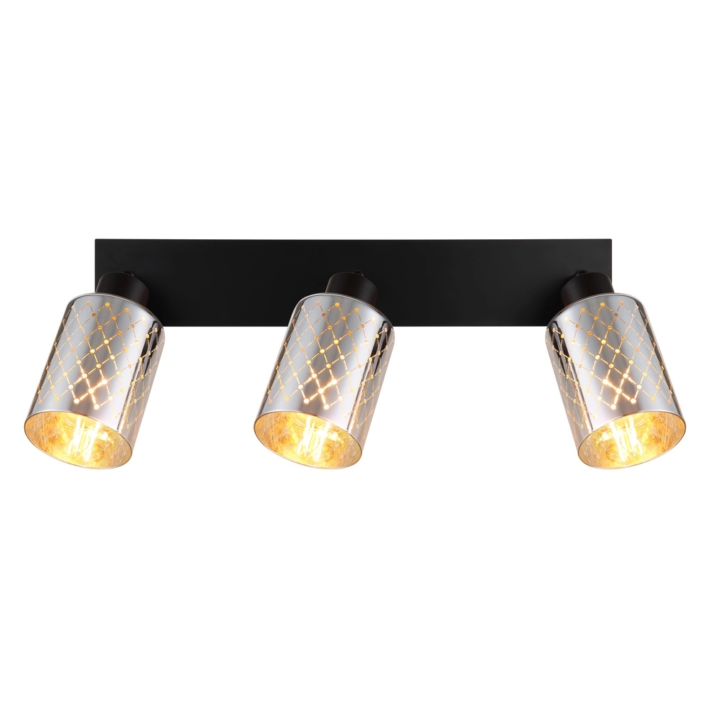 Design plafondlamp Alonso 3-lichts zwart Globo 9007371569250