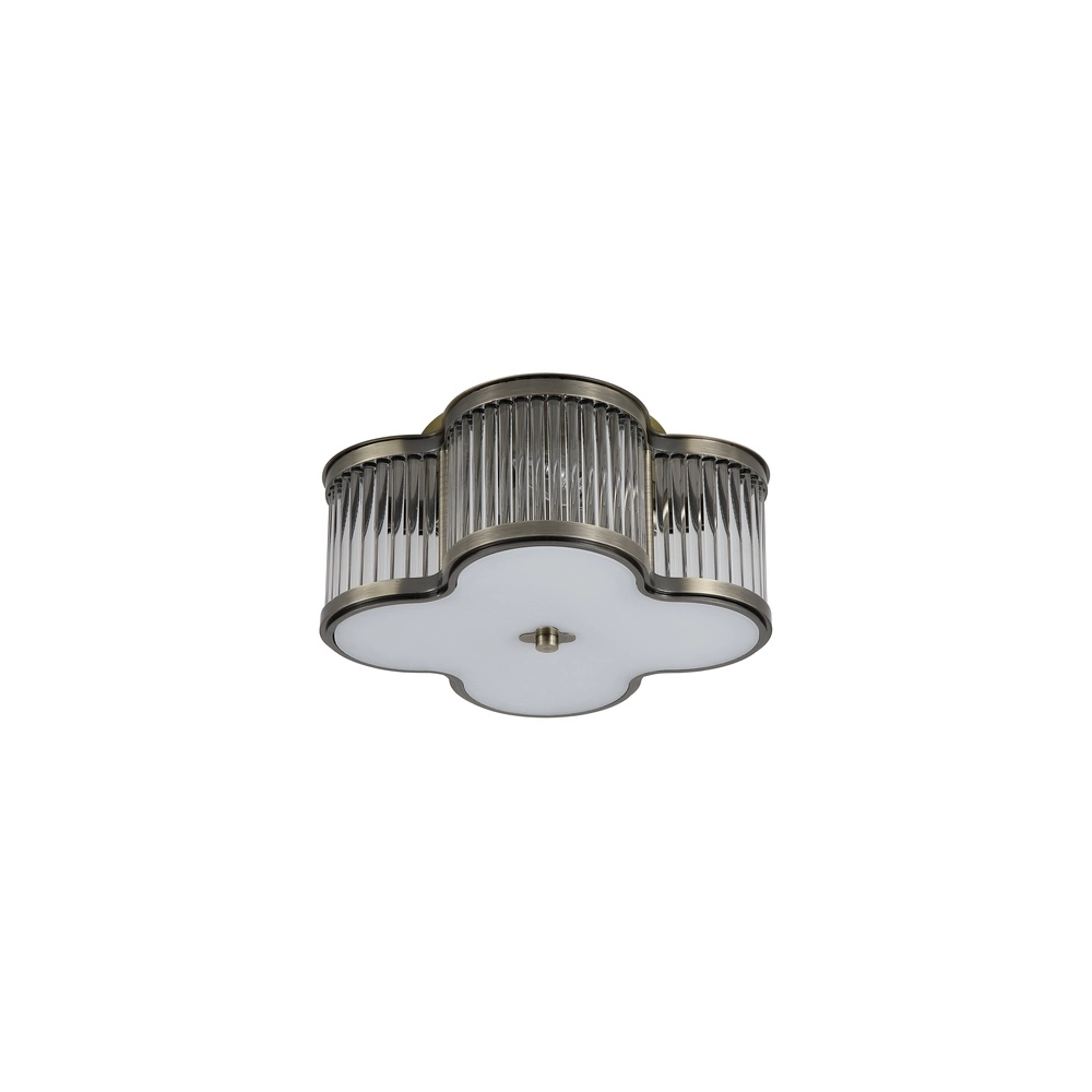 Plafondlamp Lotus antiek messing Ø 32cm Searchlight 5053423302133