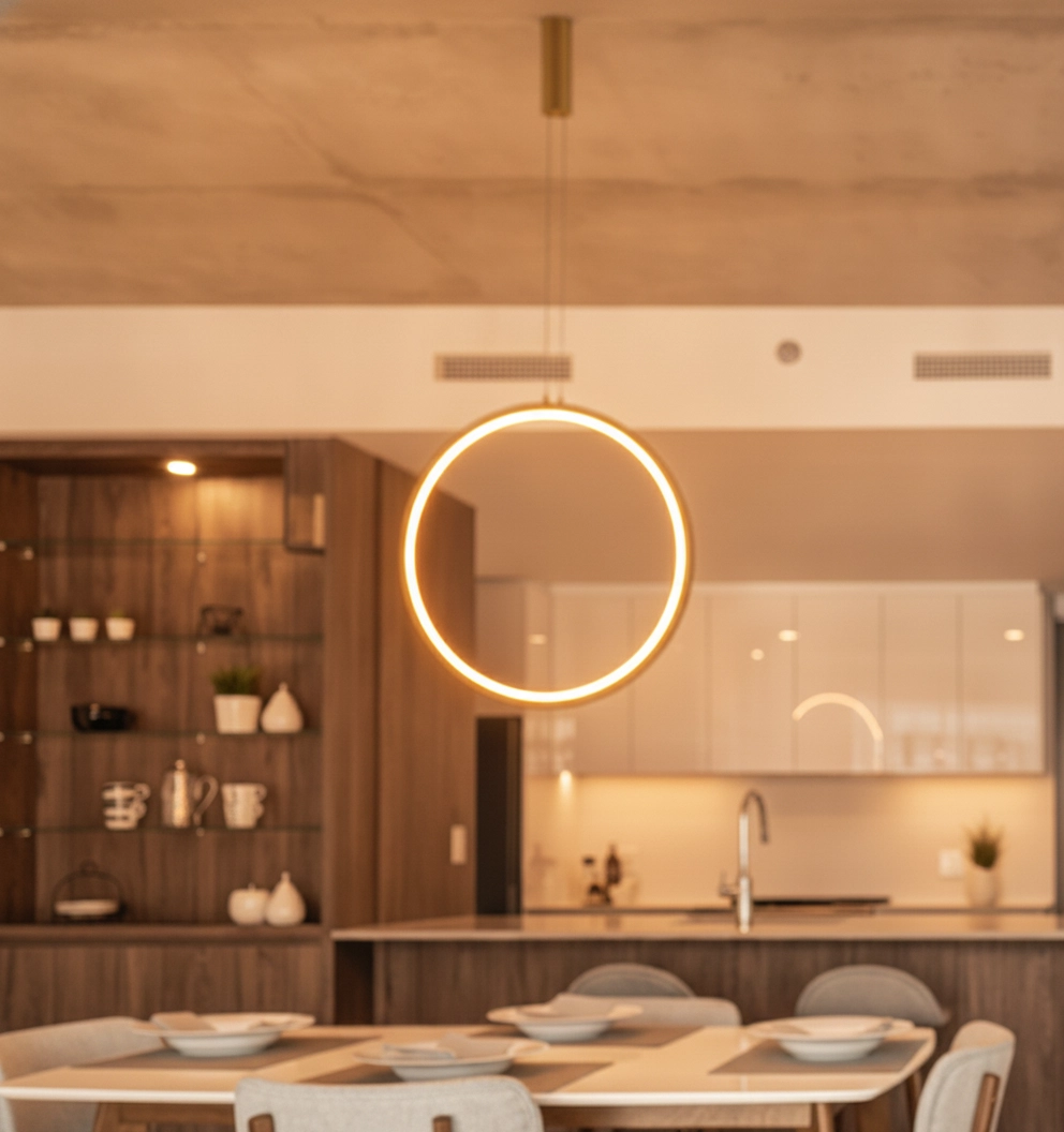 Ronde hanglamp Change Ø 39,5cm goud