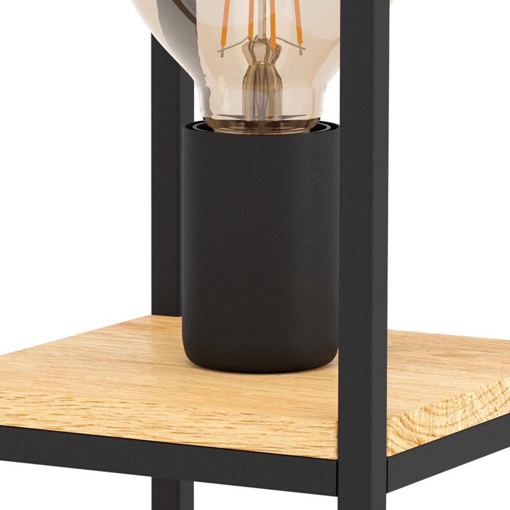 Tafellamp Libertad zwart met hout Eglo 9002759997977