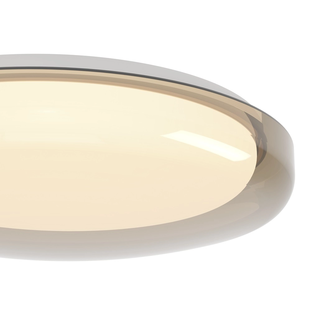 Design plafondlamp Conistarino wit met bruin Ø 40cm