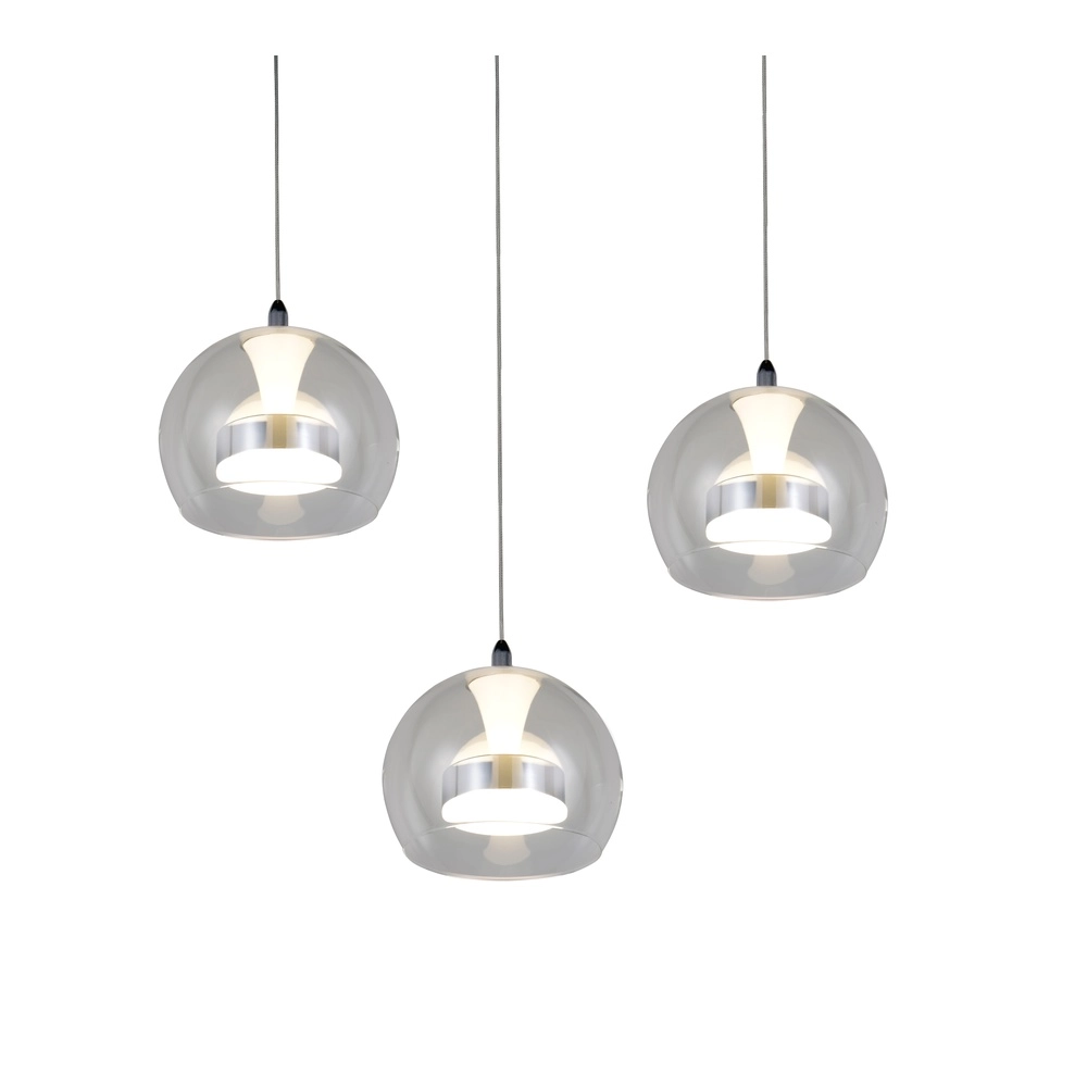 Hanglamp Flynt 3-lichts chroom Trio 4017807671001