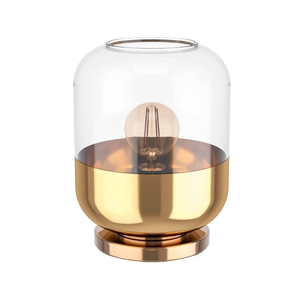 Gouden tafellamp Maryvilla met glas