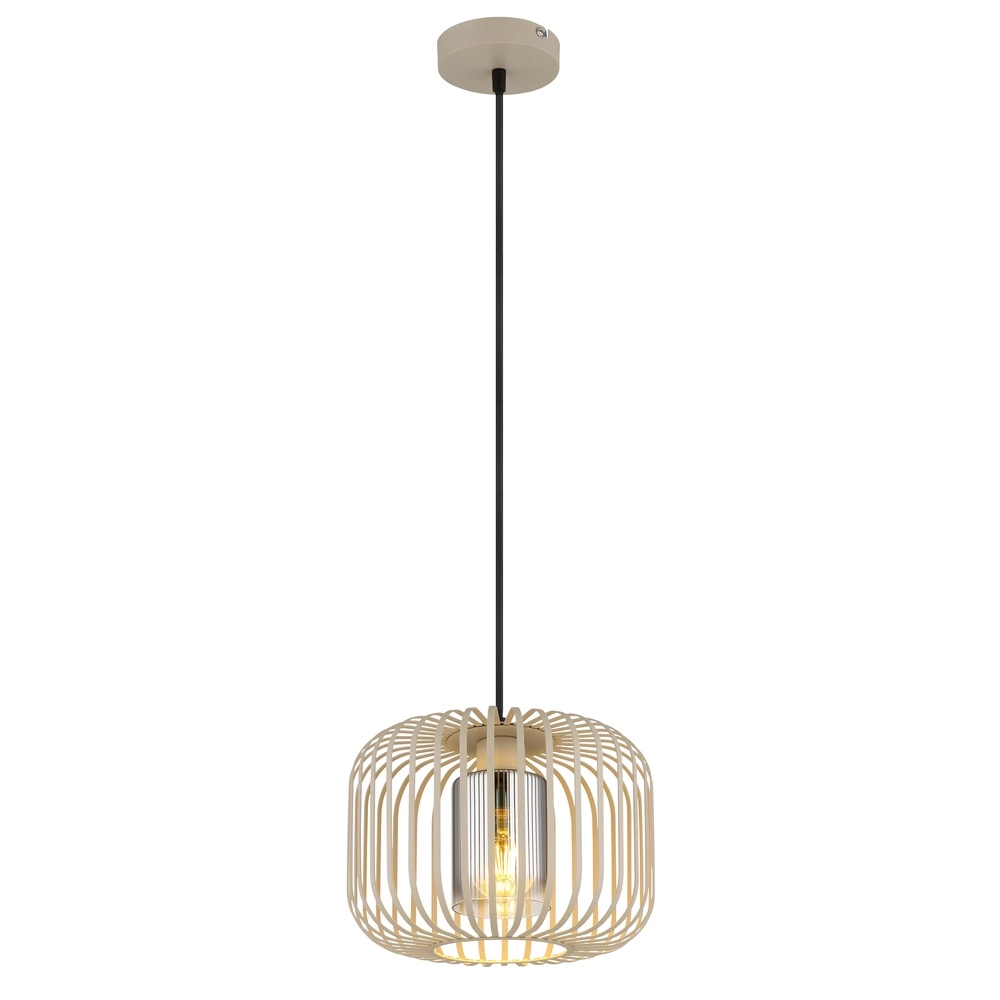 1-lichts hanglamp Alfred zand bruin Ø 28cm