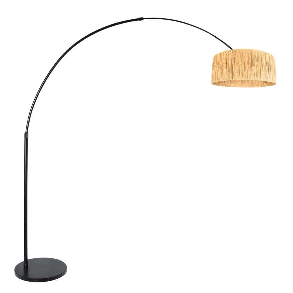 Booglamp Sparkled Light zwart met strokleurige kap