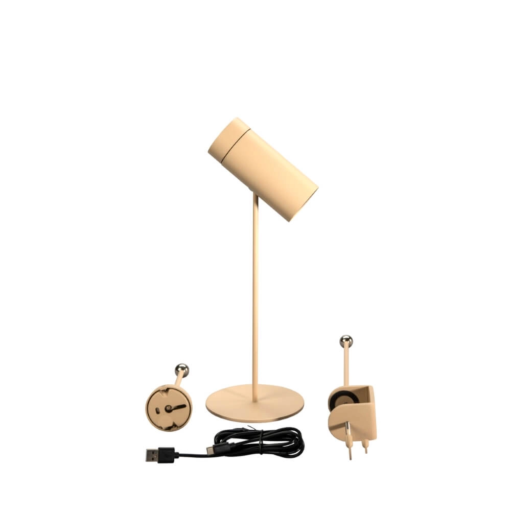 Oplaadbare tafellamp Multi zand bruin met magneet KonstSmide 7318307844337