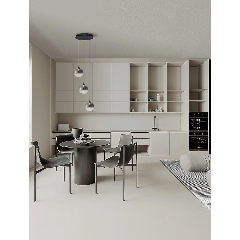 Hanglamp Orenda 3-lichts smoke glas Lyora 5212017477620