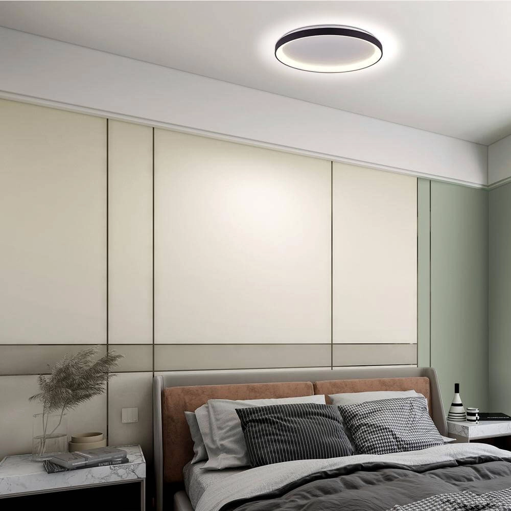 Plafondlamp Ringlede design zwart Ø 38cm Steinhauer 8712746171952