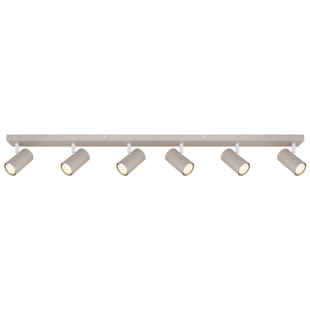 6-lichts plafondlamp Robby zand bruin Globo 9007371575442