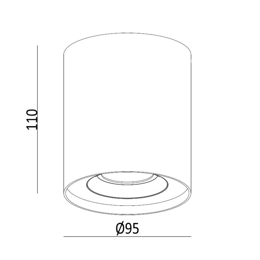 Ronde led opbouwspot Iblocc zwart Lyora 4255805301111