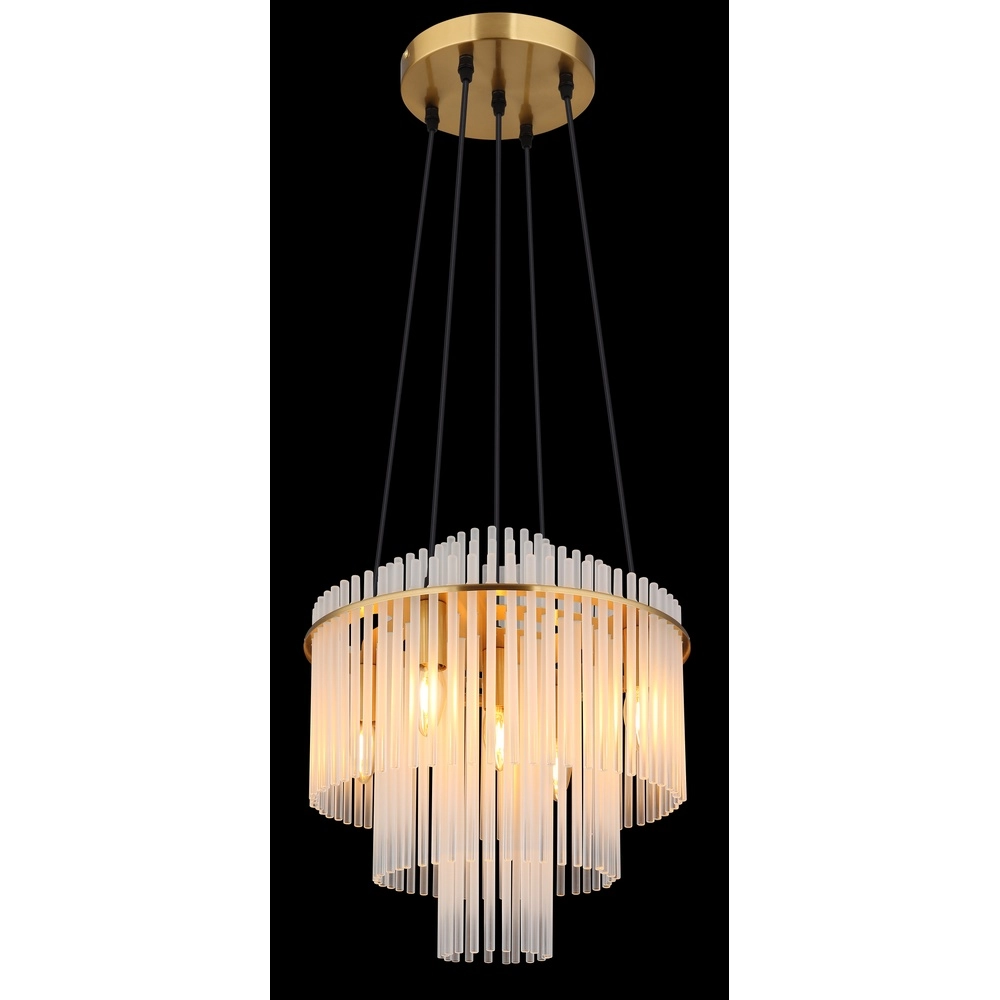 Hanglamp Ø 40cm Gorley goud met witte glas staafjes Globo 9007371518135