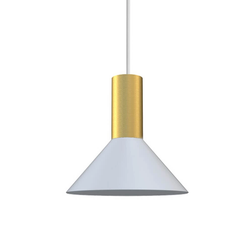 Witte hanglamp Hermanos met goud