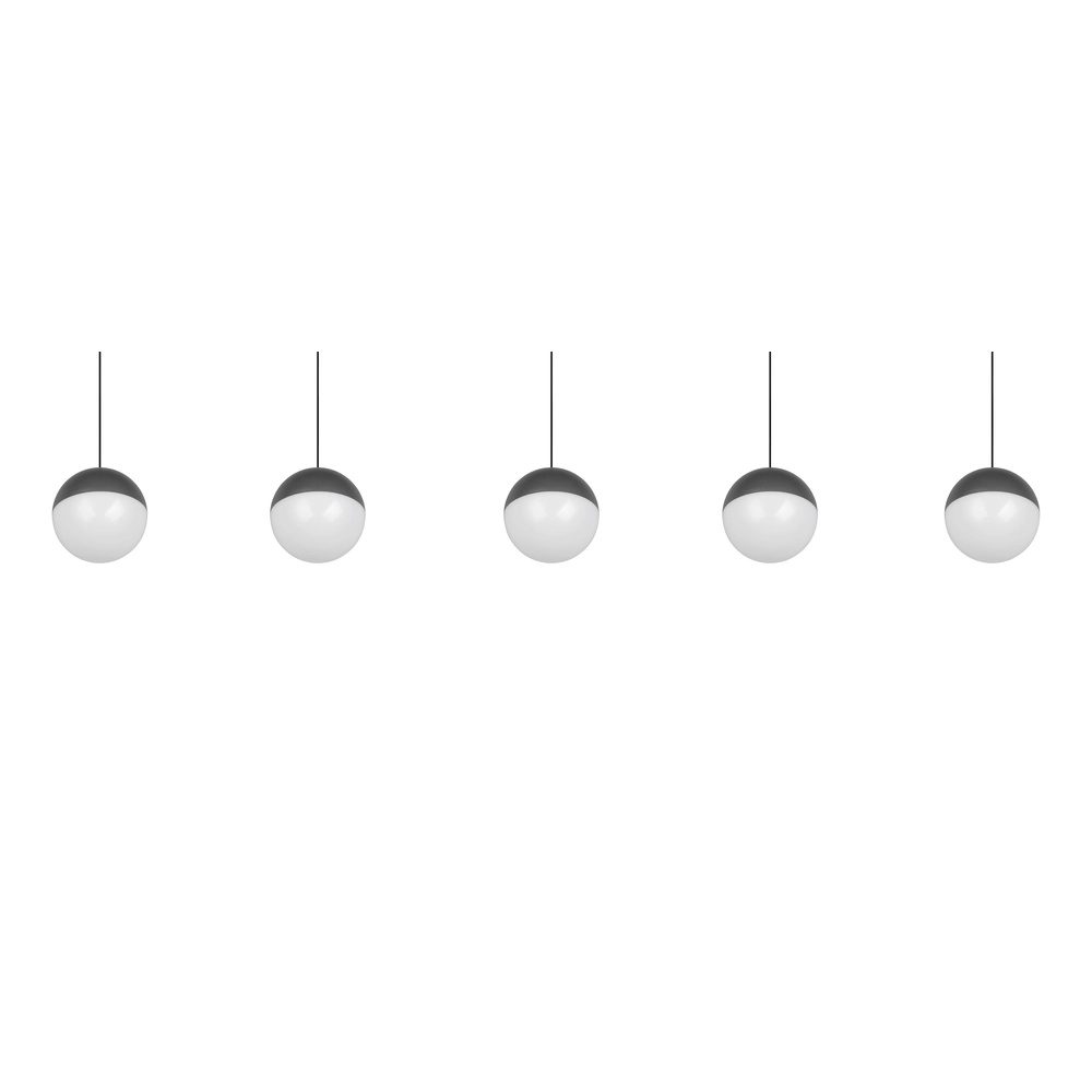 5-lichts hanglamp Senta antraciet Trio 4017807697872