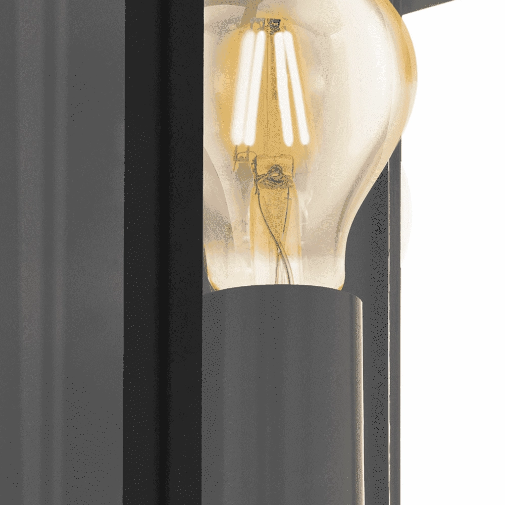 Zwarte buitenlamp Alamonte met bewegingssensor Eglo 9002759995874