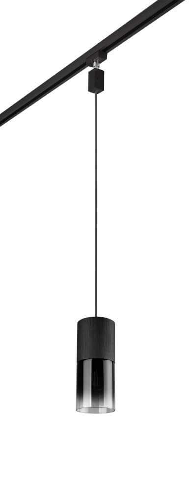 Hanglamp Duoline met smoke glas langwerpig voor rail