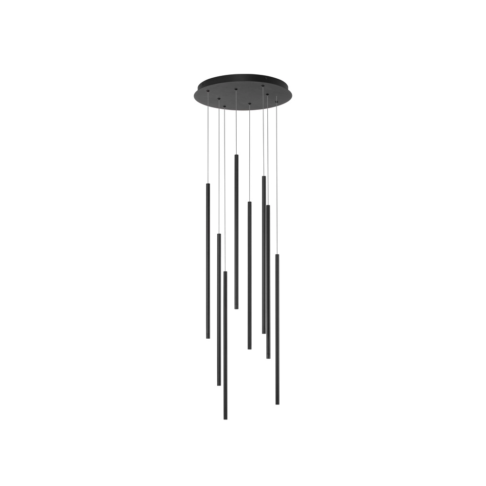 Design hanglamp Elettra 8-lichts zwart Lyora 5212017446077
