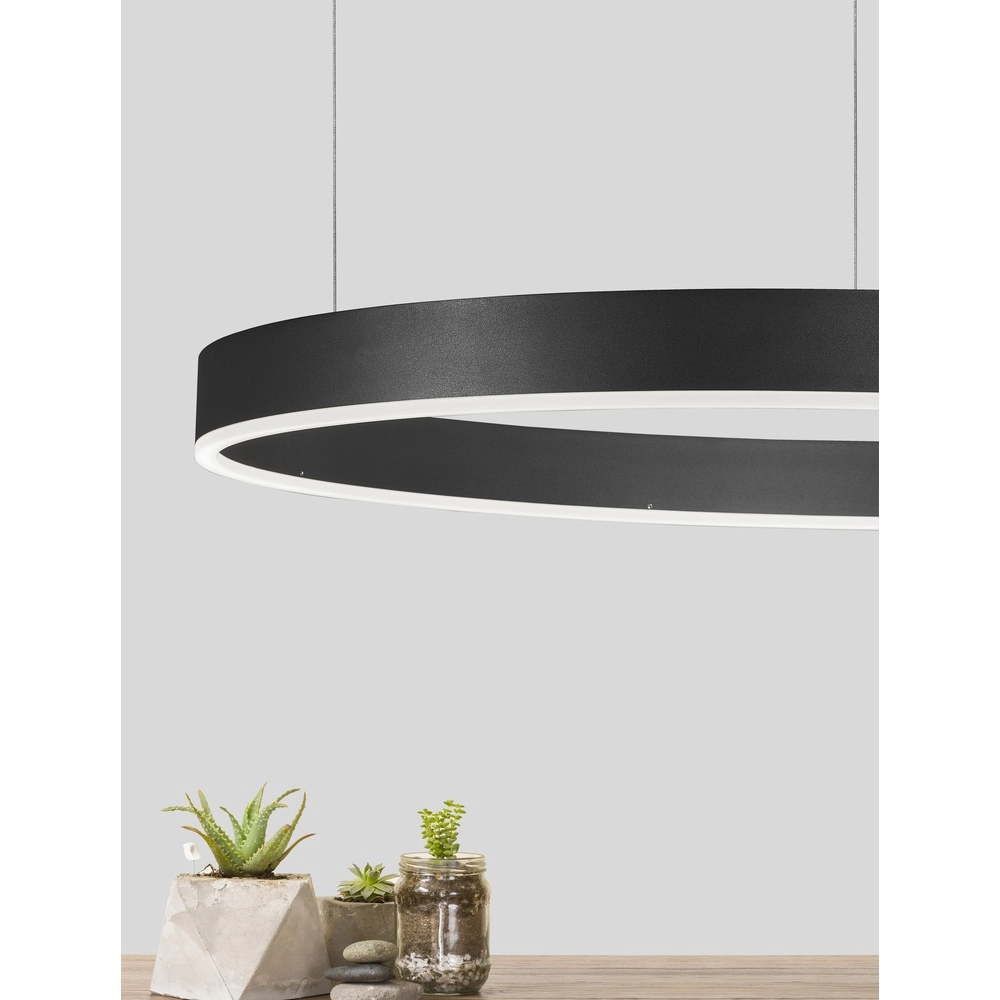 Hanglamp Motif zwart Ø 80cm 2700-6500K Lyora 5212017443649