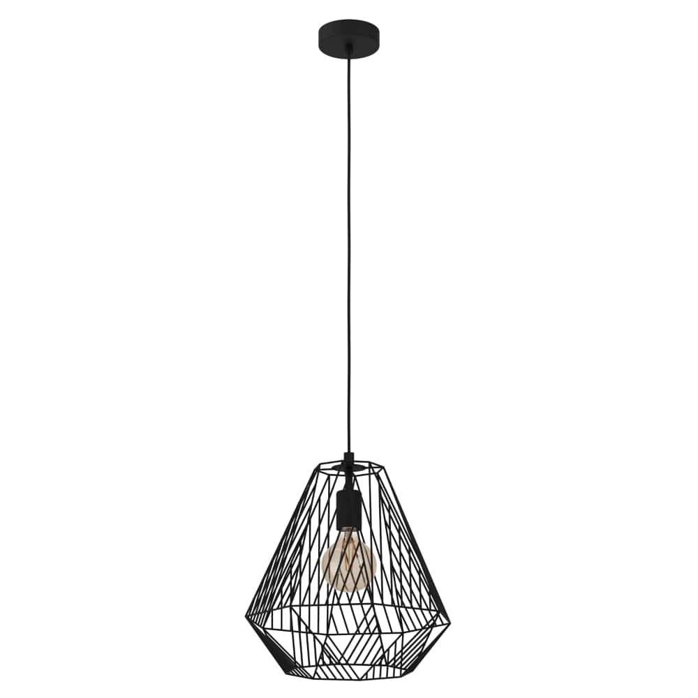 Zwarte draadlamp Stype Ø 33cm