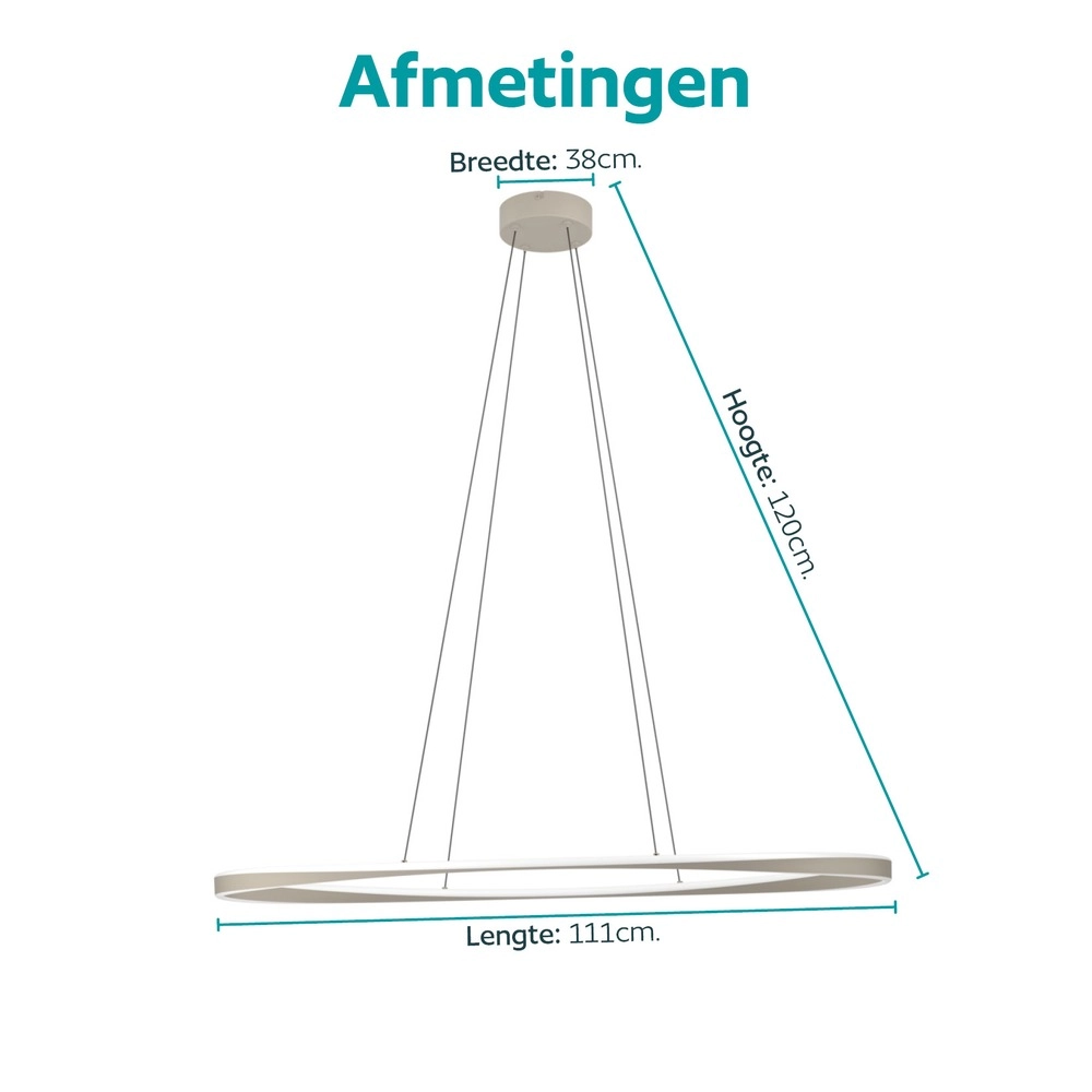 Design hanglamp Camerota zand bruin ovaal Eglo 9008606391370