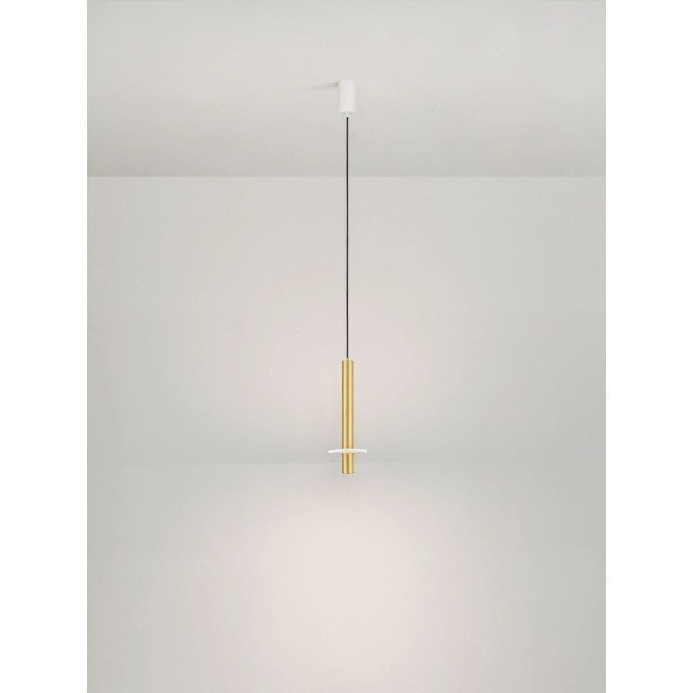 Design hanglamp Noemi goud met wit Ø 11cm Lyora 5212063503304