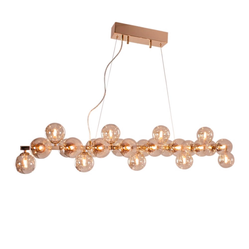 Hanglamp Splendor amber glas 124cm