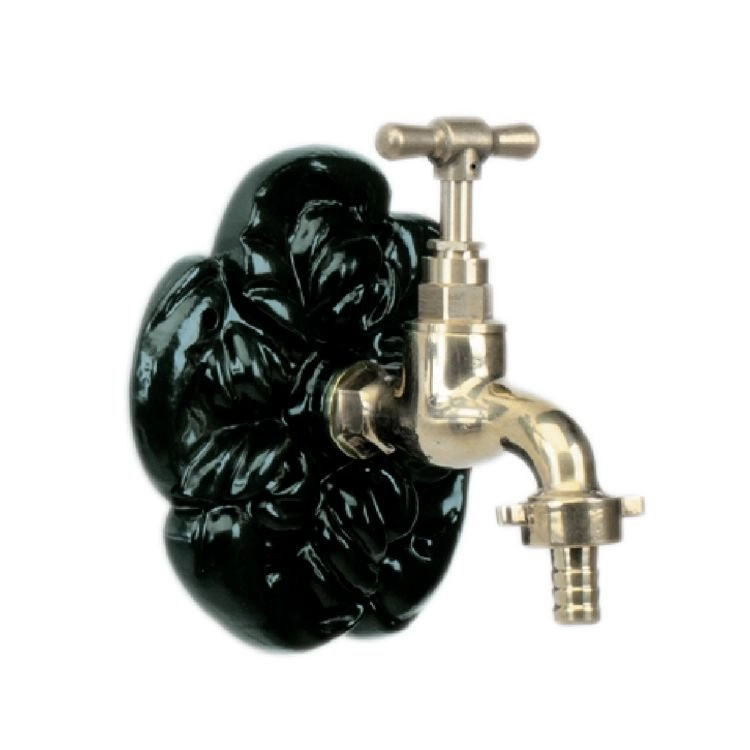 Waterornament Roset zwart
