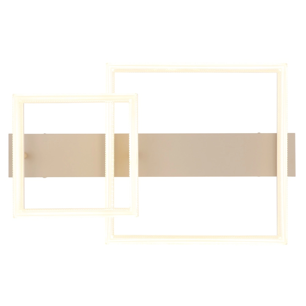 Moderne plafondlamp Zara zand bruin vierkant 53cm Globo 9007371579075