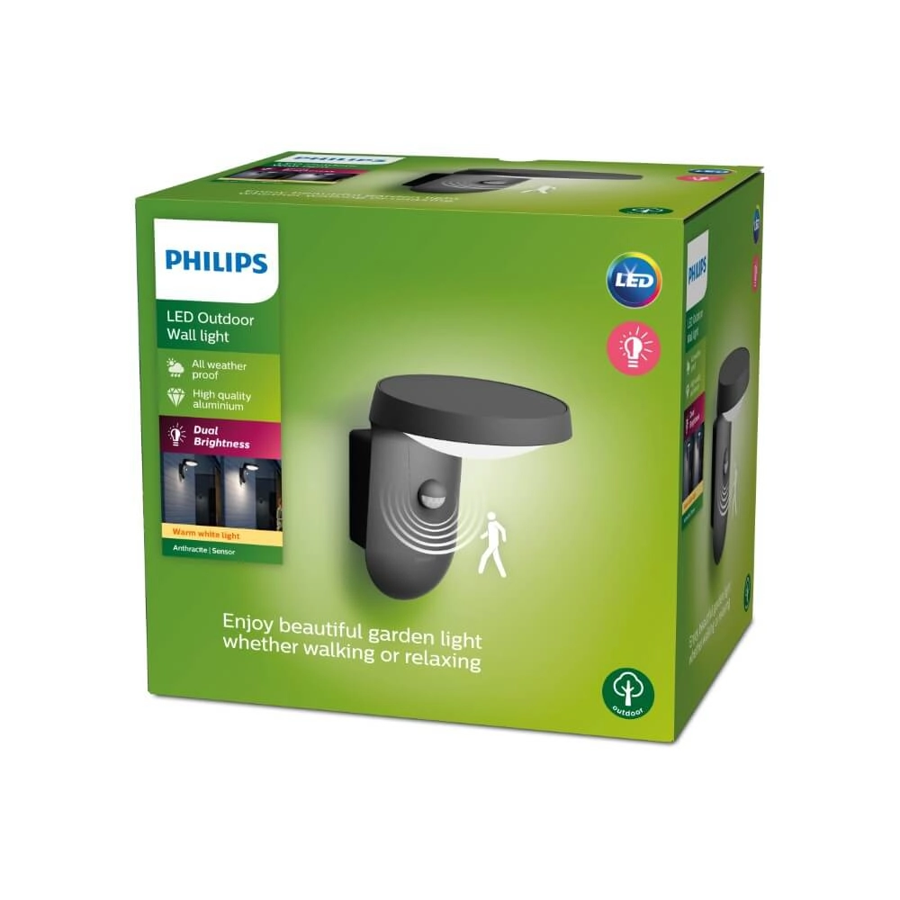 Wandlamp Rosemarie antraciet Philips 8719514476837