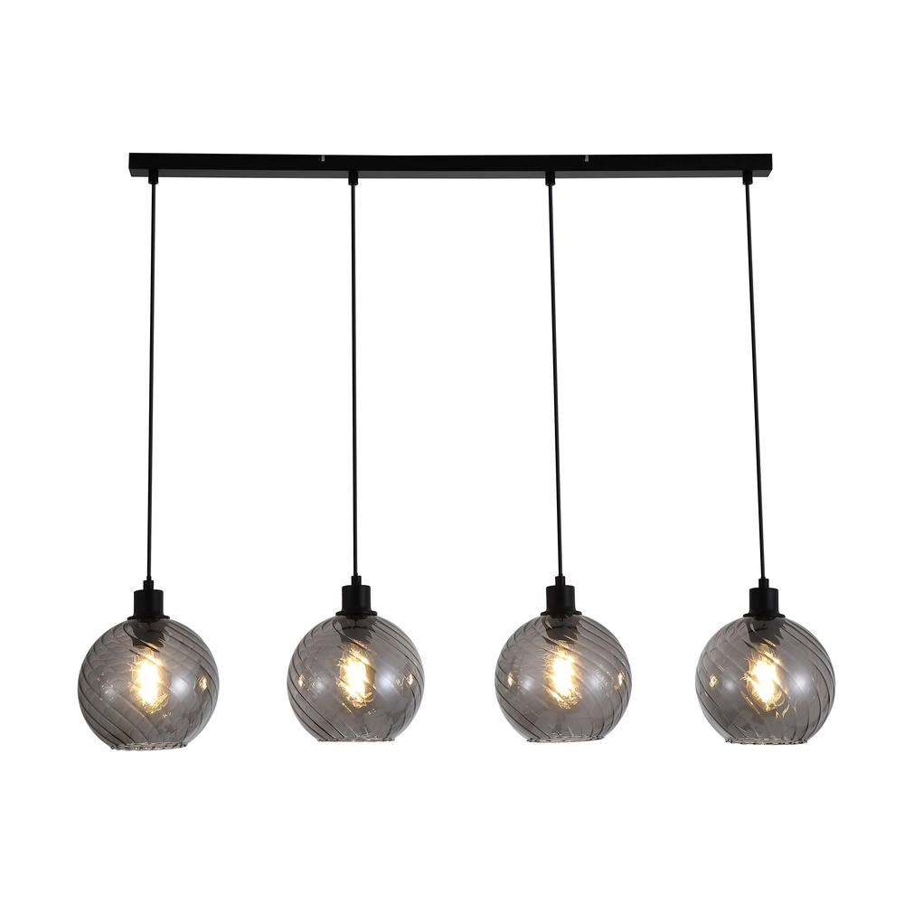 Hanglamp Radiance 4-lichts zwart