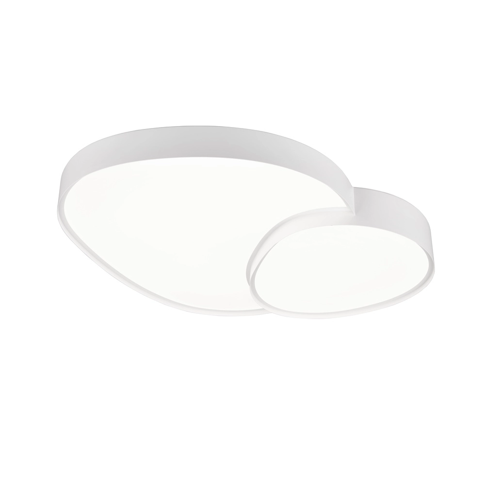 Organische plafonniere Rise 77cm wit Trio 4017807600605