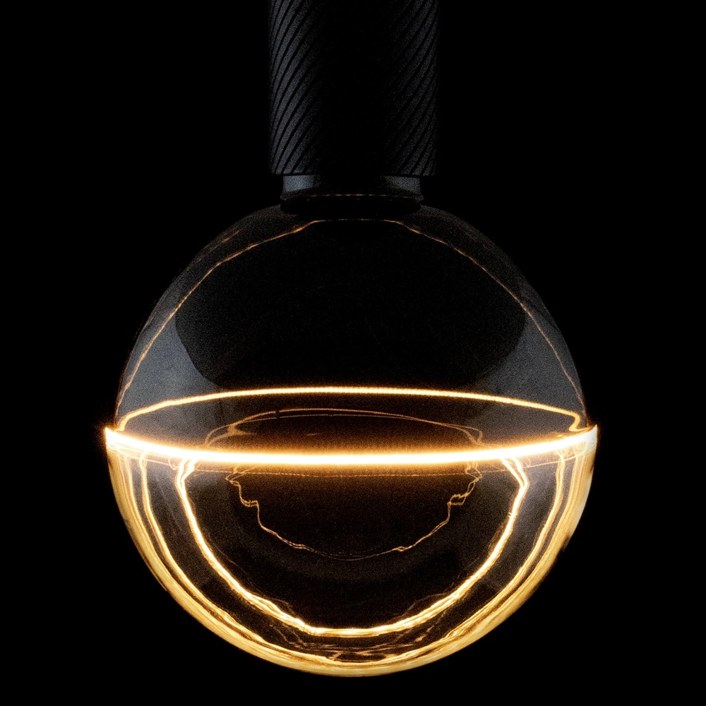 Lichtbron zwart en helder Illusion 5W - E27 - 240lm - 1900K - Ø 12,5cm