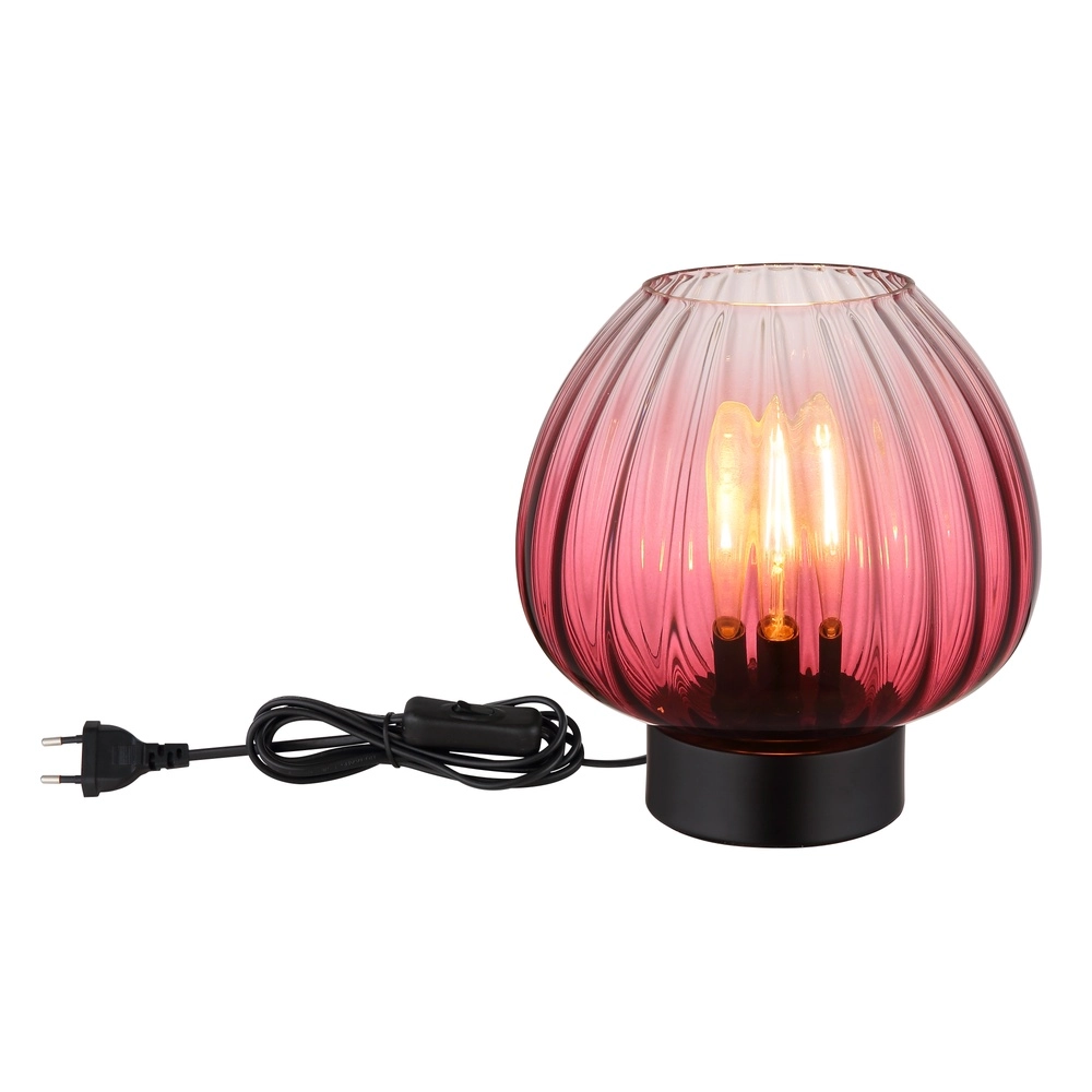 Tafellampje Solveig rood glas Globo 9007371475094