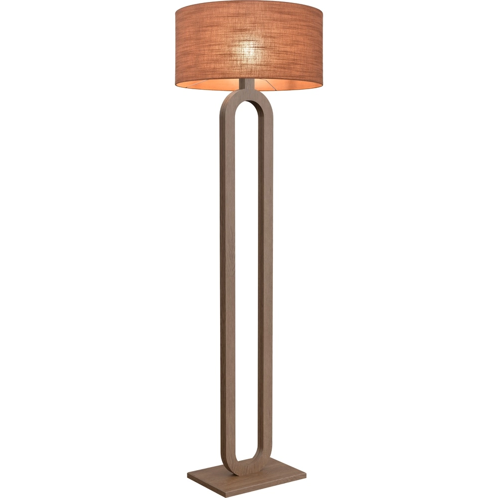 Vloerlamp Sino Loop donker hout