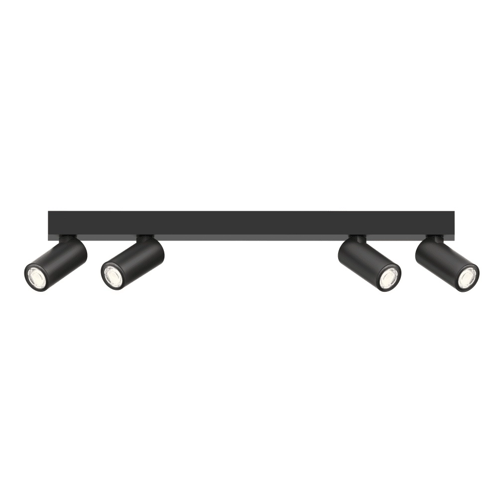 4-lichts opbouwspot Tevo Mini zwart